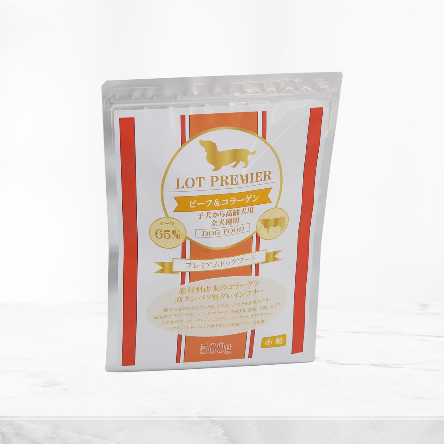ビーフ&コラーゲン 小粒 【 子犬から高齢犬用/全犬種用】500g